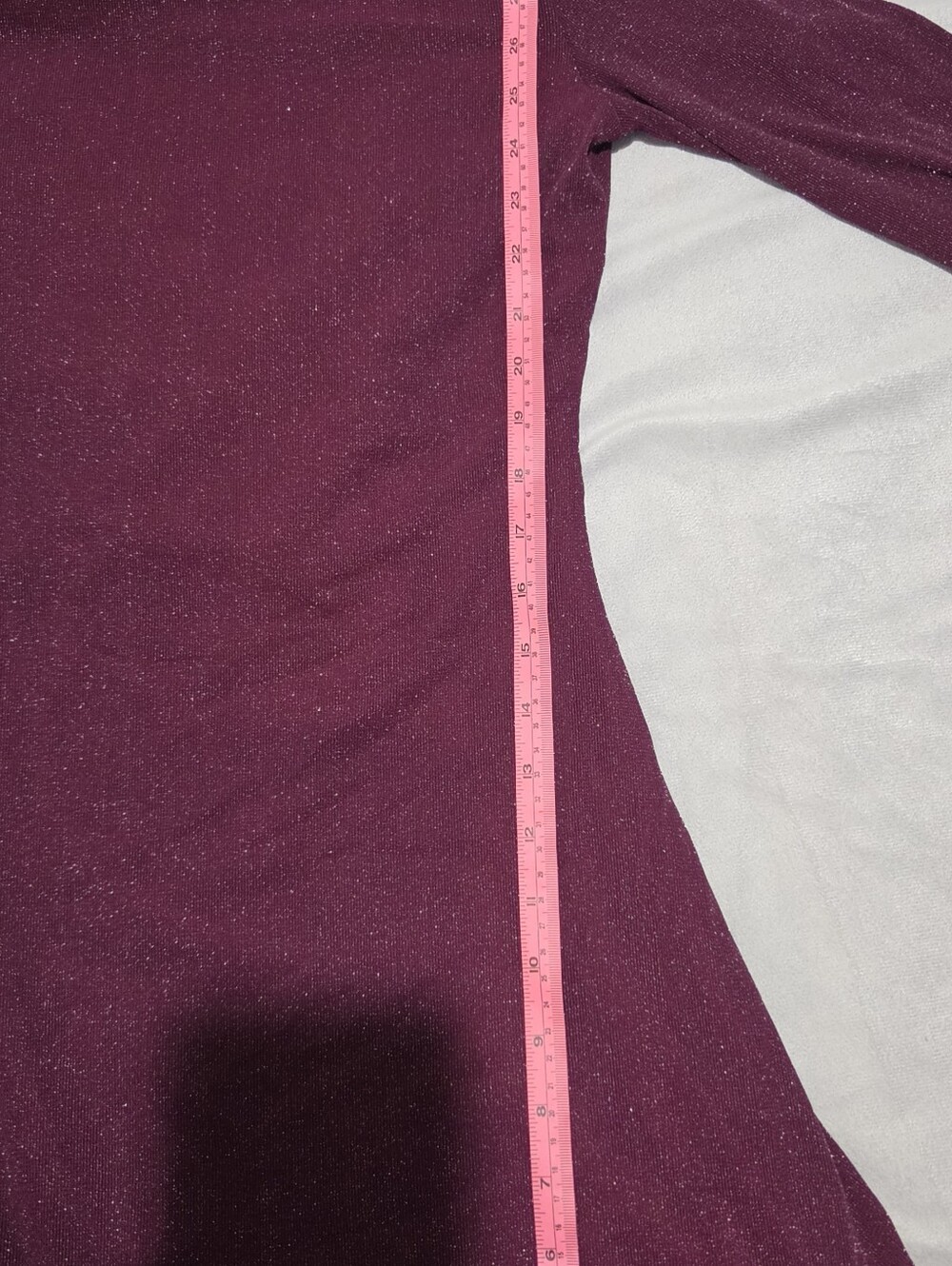 Cider Deep Plum Long-Sleeve Draped Back Mini Dress "M" - Picture 6 of 7